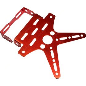 Portaplacas moto universal metalico aluminio Italika/bajaj